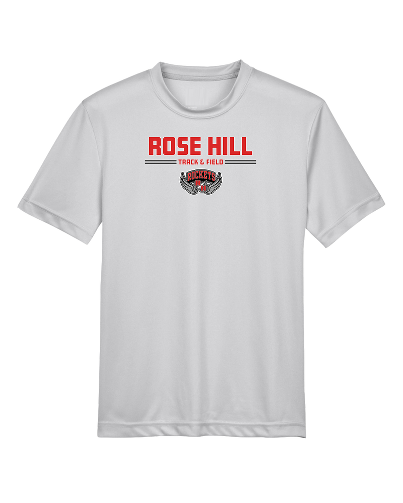 Rose Hill HS Track and Field Curve - Youth Performance T-Shirt