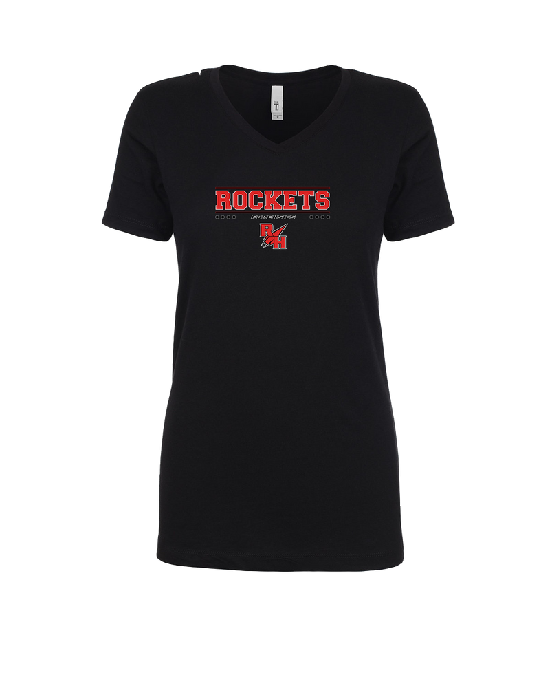 Rose Hill HS Forensics Border - Womens V-Neck