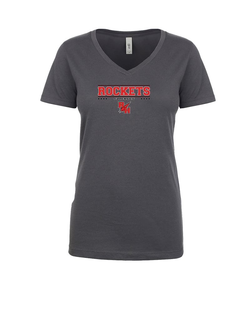 Rose Hill HS Forensics Border - Womens V-Neck