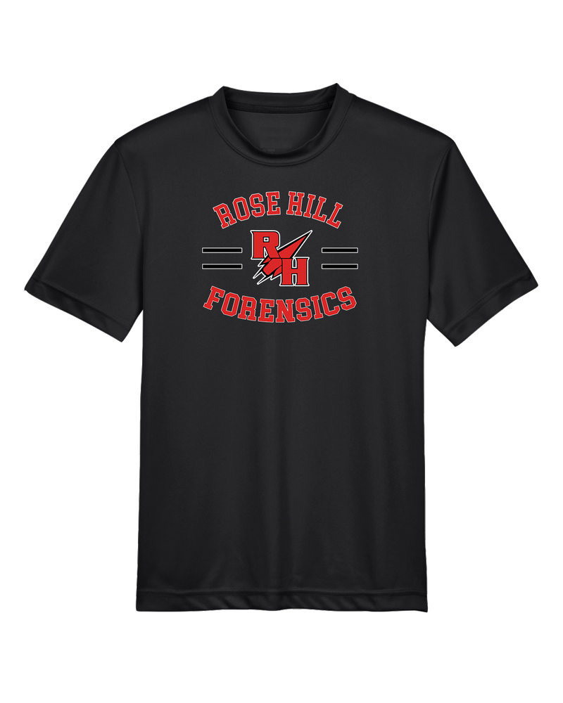 Rose Hill HS Forensics Curve - Youth Performance T-Shirt