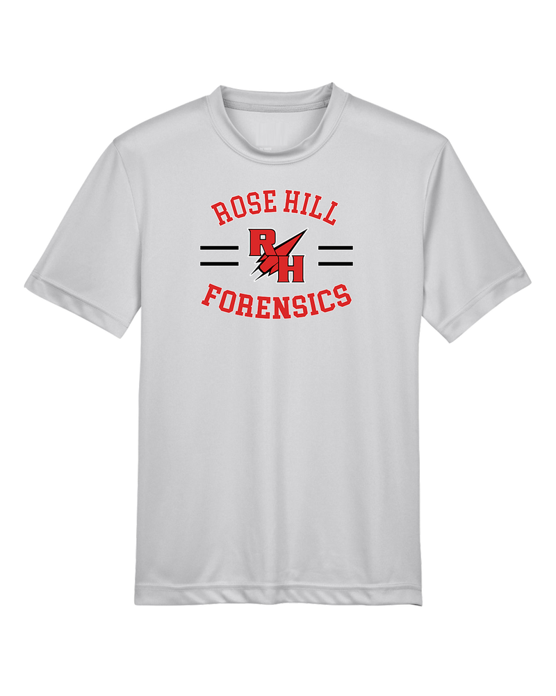 Rose Hill HS Forensics Curve - Youth Performance T-Shirt