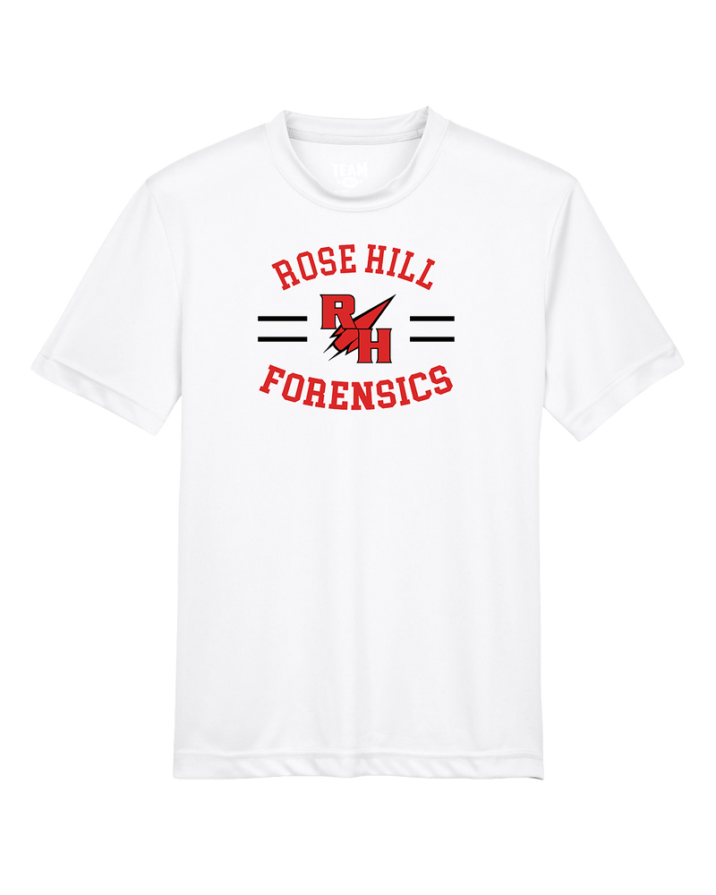 Rose Hill HS Forensics Curve - Youth Performance T-Shirt