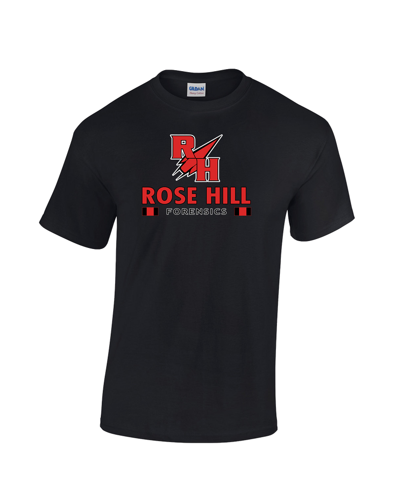 Rose Hill HS Forensics Stacked - Cotton T-Shirt