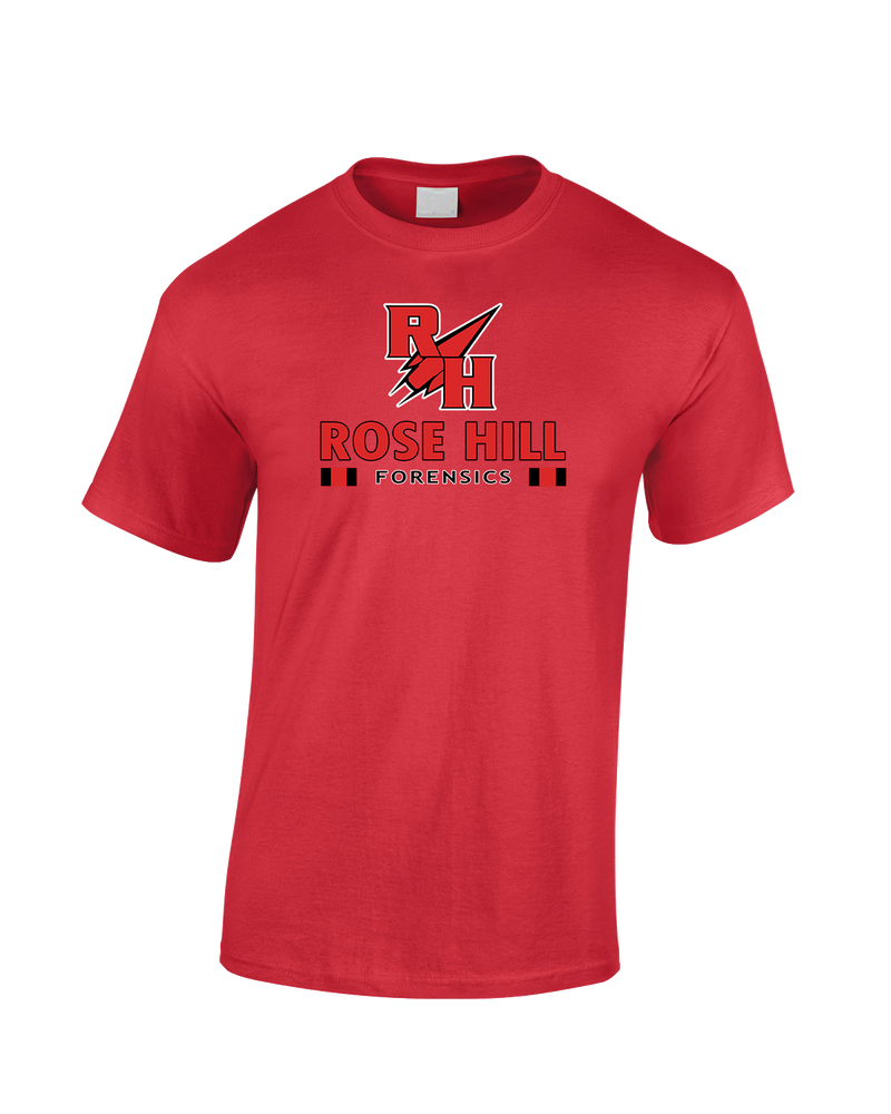 Rose Hill HS Forensics Stacked - Cotton T-Shirt