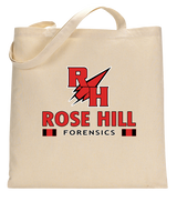 Rose Hill HS Forensics Stacked - Tote Bag