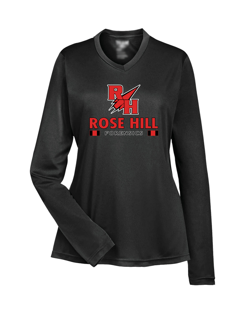 Rose Hill HS Forensics Stacked - Womens Performance Long Sleeve