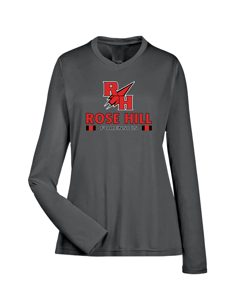 Rose Hill HS Forensics Stacked - Womens Performance Long Sleeve