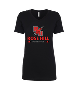 Rose Hill HS Forensics Stacked - Womens V-Neck