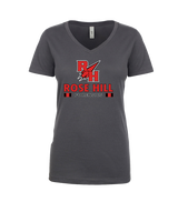 Rose Hill HS Forensics Stacked - Womens V-Neck