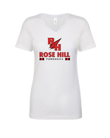 Rose Hill HS Forensics Stacked - Womens V-Neck