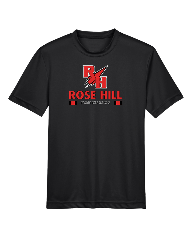 Rose Hill HS Forensics Stacked - Youth Performance T-Shirt