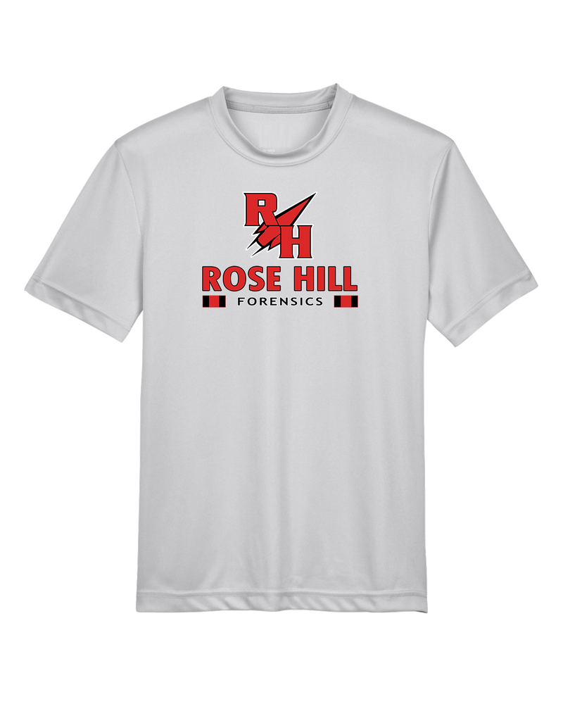 Rose Hill HS Forensics Stacked - Youth Performance T-Shirt