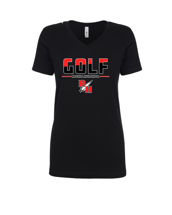 Rose Hill HS Golf Cut - Womens V-Neck