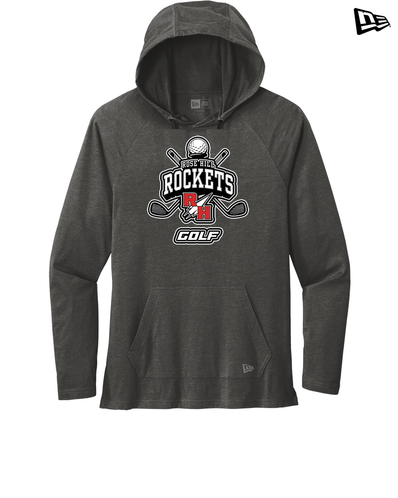 Rose Hill HS Golf Logo - New Era Tri-Blend Hoodie