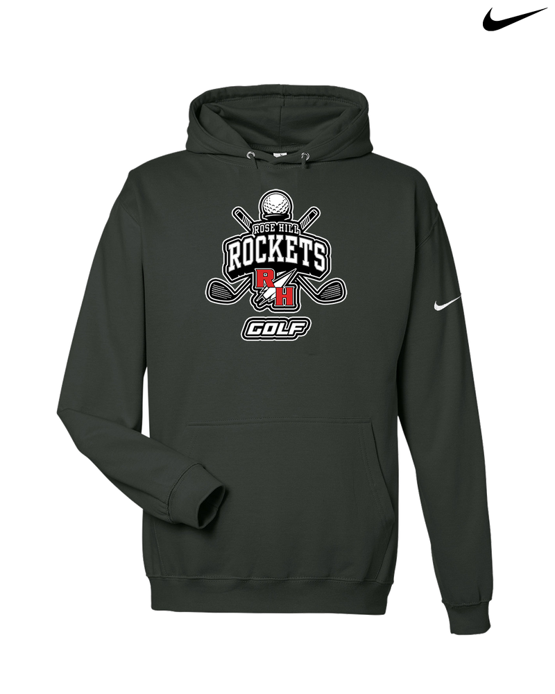 Rose Hill HS Golf Logo - Nike Club Fleece Hoodie