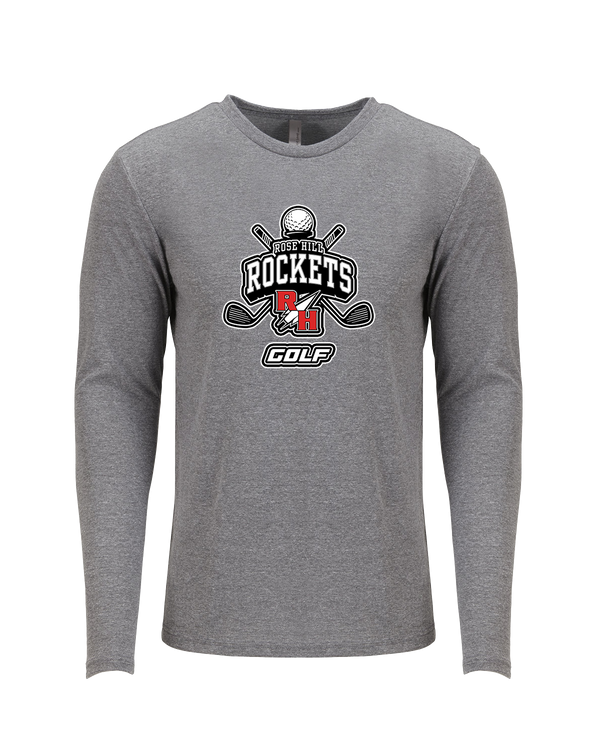 Rose Hill HS Golf Logo - Tri-Blend Long Sleeve