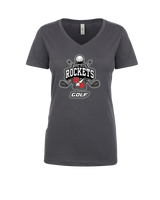 Rose Hill HS Golf Logo - Womens V-Neck