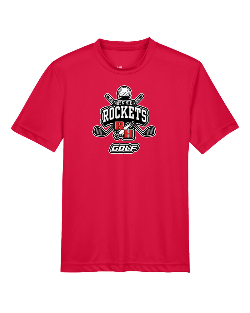 Rose Hill HS Golf Logo - Youth Performance T-Shirt