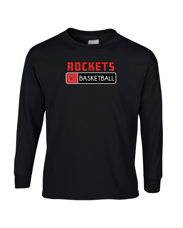 Rose Hill HS Basketball Pennant - Mens Cotton Long Sleeve