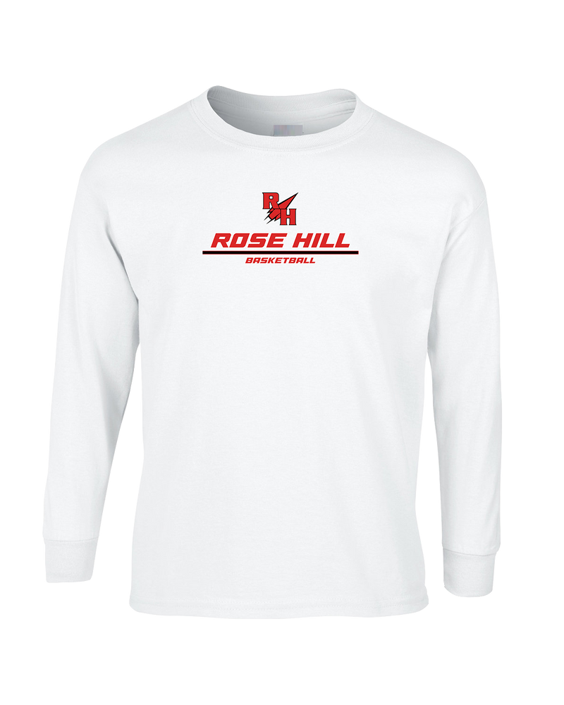 Rose Hill HS Basketball Split - Mens Cotton Long Sleeve