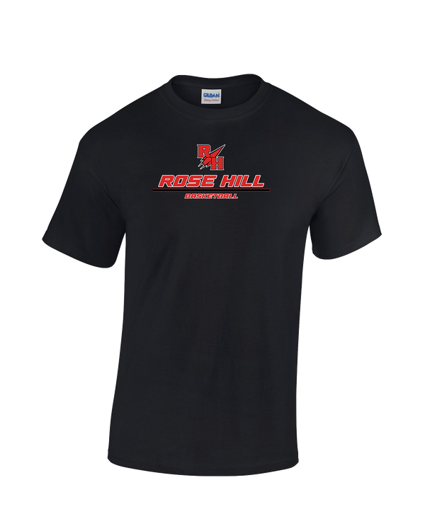 Rose Hill HS Basketball Split - Cotton T-Shirt