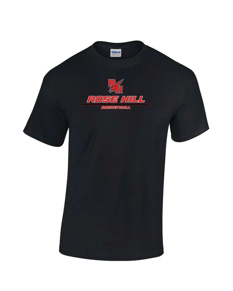 Rose Hill HS Basketball Split - Cotton T-Shirt