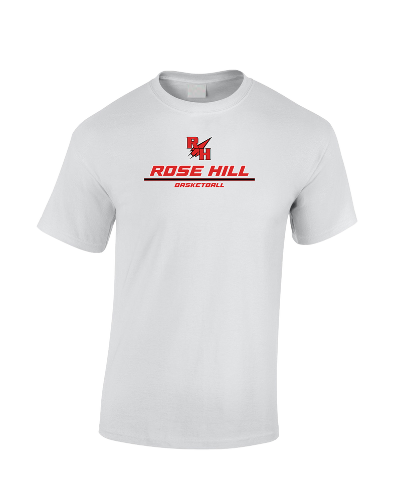 Rose Hill HS Basketball Split - Cotton T-Shirt