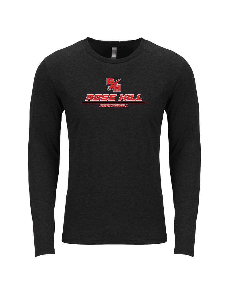 Rose Hill HS Basketball Split - Tri Blend Long Sleeve