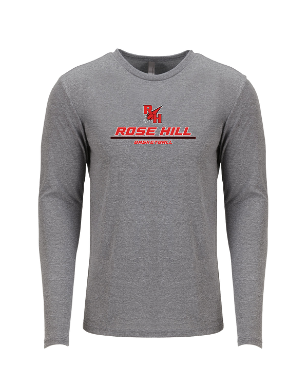 Rose Hill HS Basketball Split - Tri Blend Long Sleeve