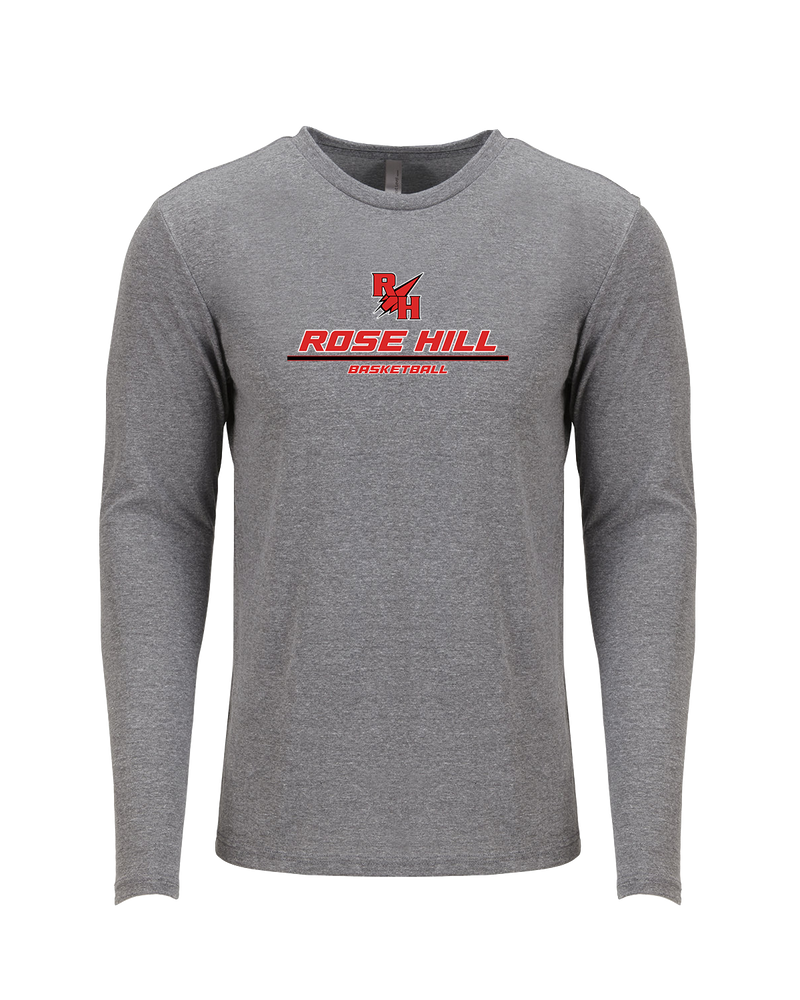 Rose Hill HS Basketball Split - Tri Blend Long Sleeve