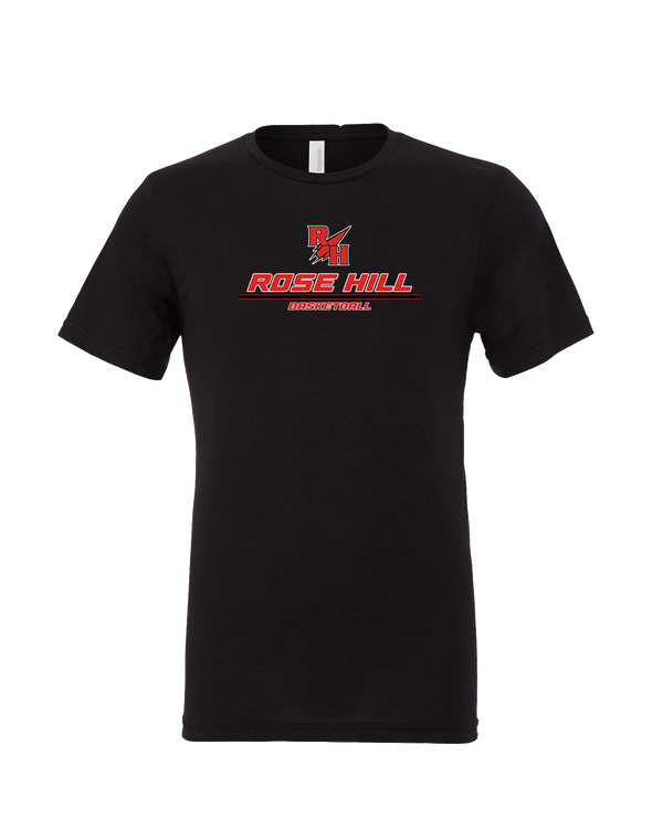 Rose Hill HS Basketball Split - Mens Tri Blend Shirt