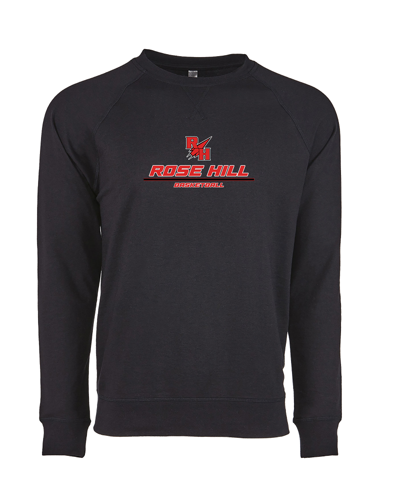 Rose Hill HS Basketball Split - Crewneck Sweatshirt