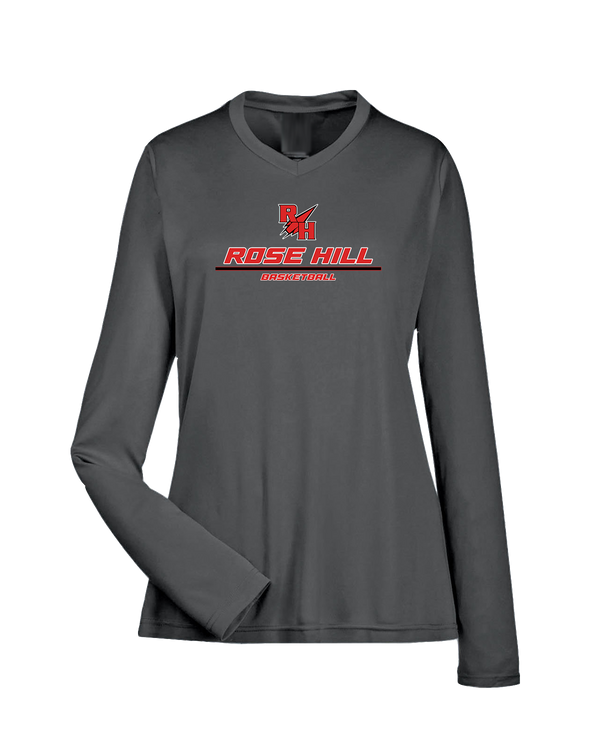 Rose Hill HS Basketball Split - Womens Performance Long Sleeve