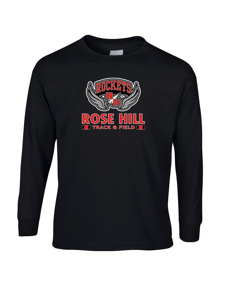 Rose Hill HS Track and Field Stacked - Mens Basic Cotton Long Sleeve