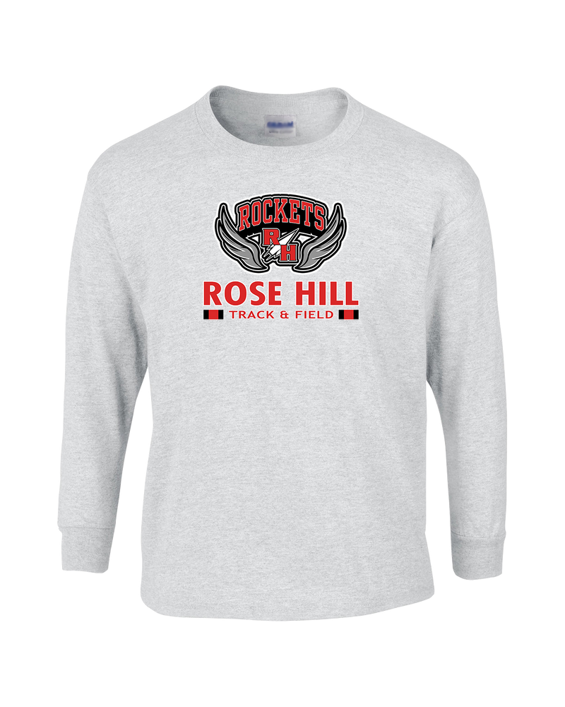 Rose Hill HS Track and Field Stacked - Mens Basic Cotton Long Sleeve