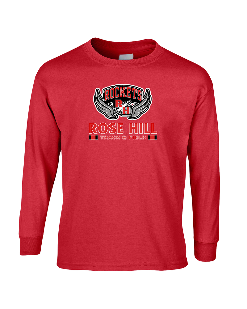 Rose Hill HS Track and Field Stacked - Mens Basic Cotton Long Sleeve