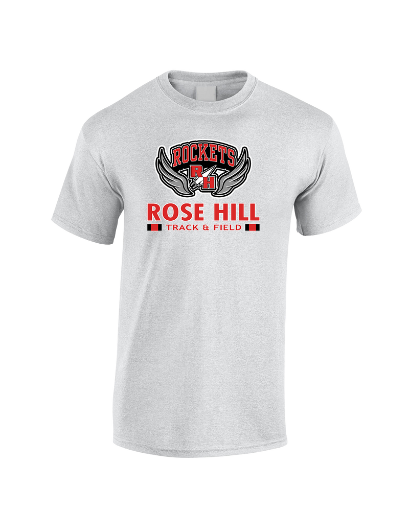 Rose Hill HS Track and Field Stacked - Cotton T-Shirt