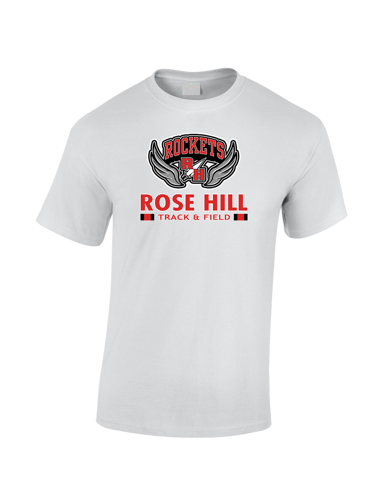 Rose Hill HS Track and Field Stacked - Cotton T-Shirt