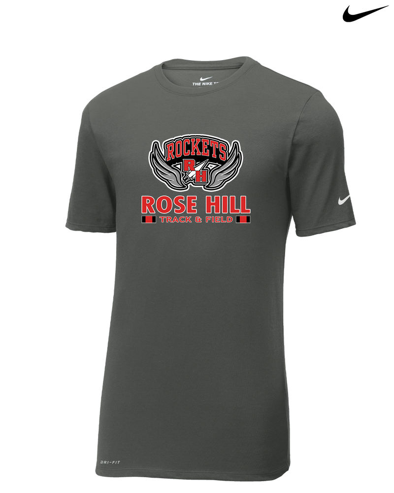 Rose Hill HS Track and Field Stacked - Nike Cotton Poly Dri-Fit