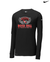 Rose Hill HS Track and Field Stacked - Nike Dri-Fit Poly Long Sleeve