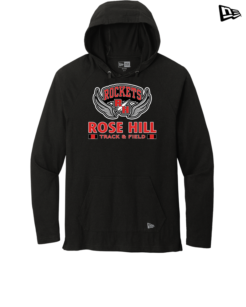 Rose Hill HS Track and Field Stacked - New Era Tri Blend Hoodie