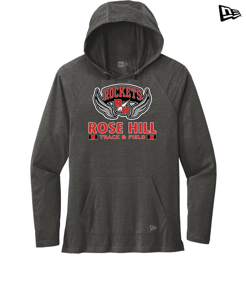 Rose Hill HS Track and Field Stacked - New Era Tri Blend Hoodie