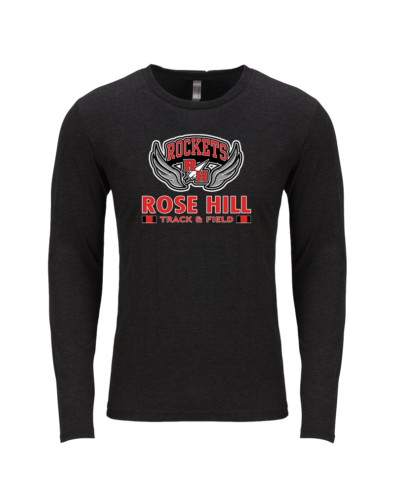 Rose Hill HS Track and Field Stacked - Tri Blend Long Sleeve