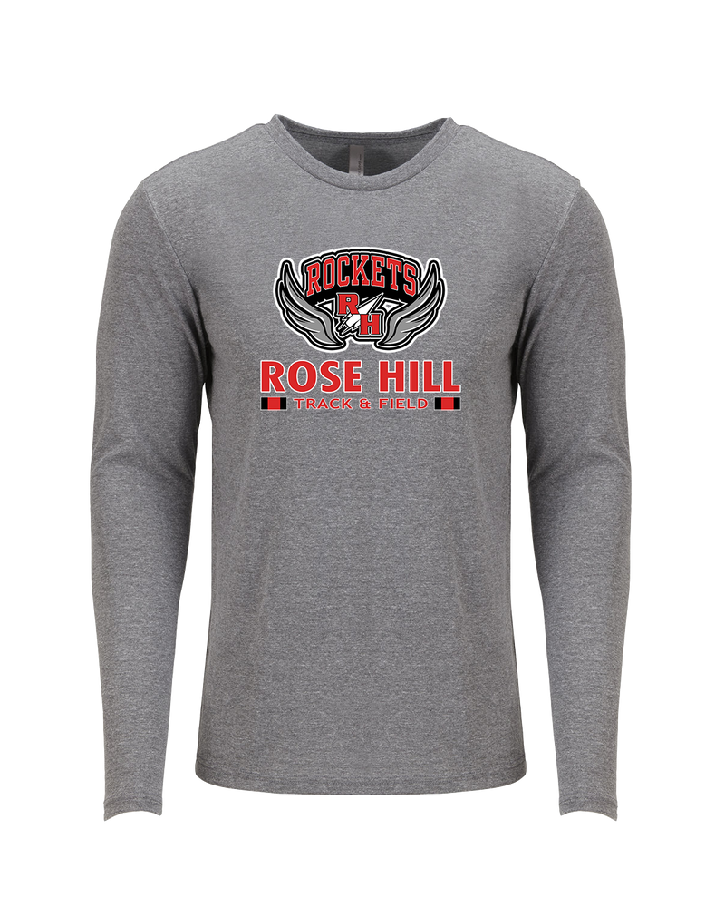 Rose Hill HS Track and Field Stacked - Tri Blend Long Sleeve