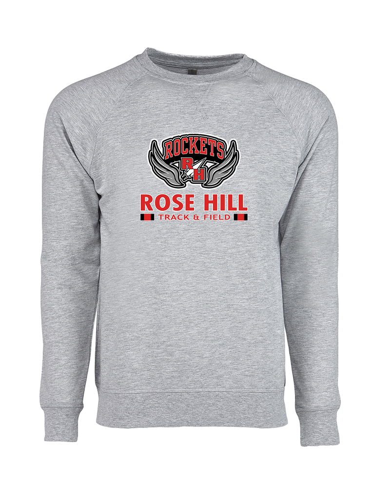 Rose Hill HS Track and Field Stacked - Crewneck Sweatshirt