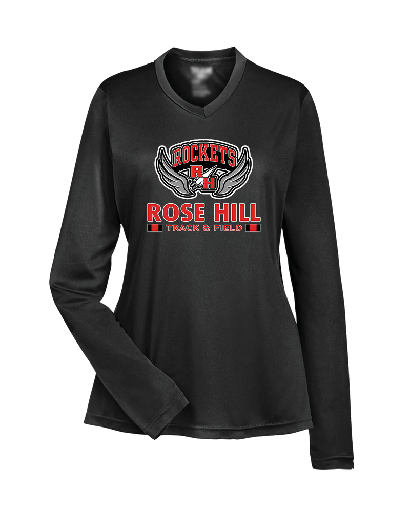 Rose Hill HS Track and Field Stacked - Womens Performance Long Sleeve