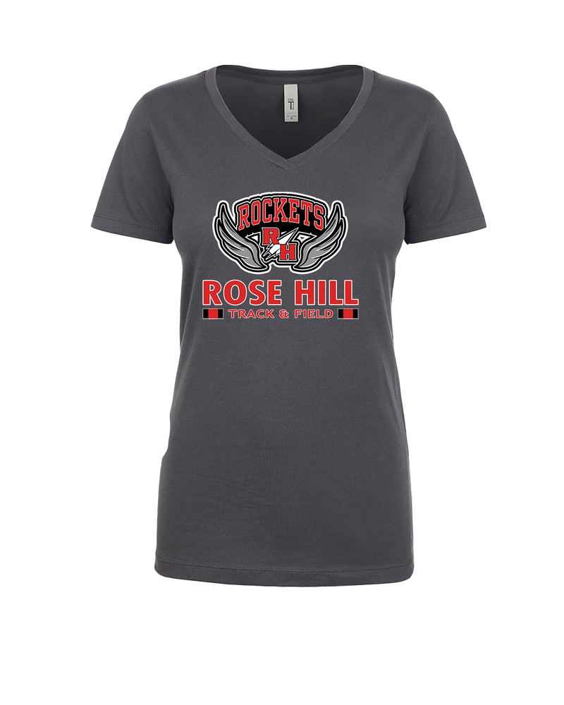 Rose Hill HS Track and Field Stacked - Womens V-Neck