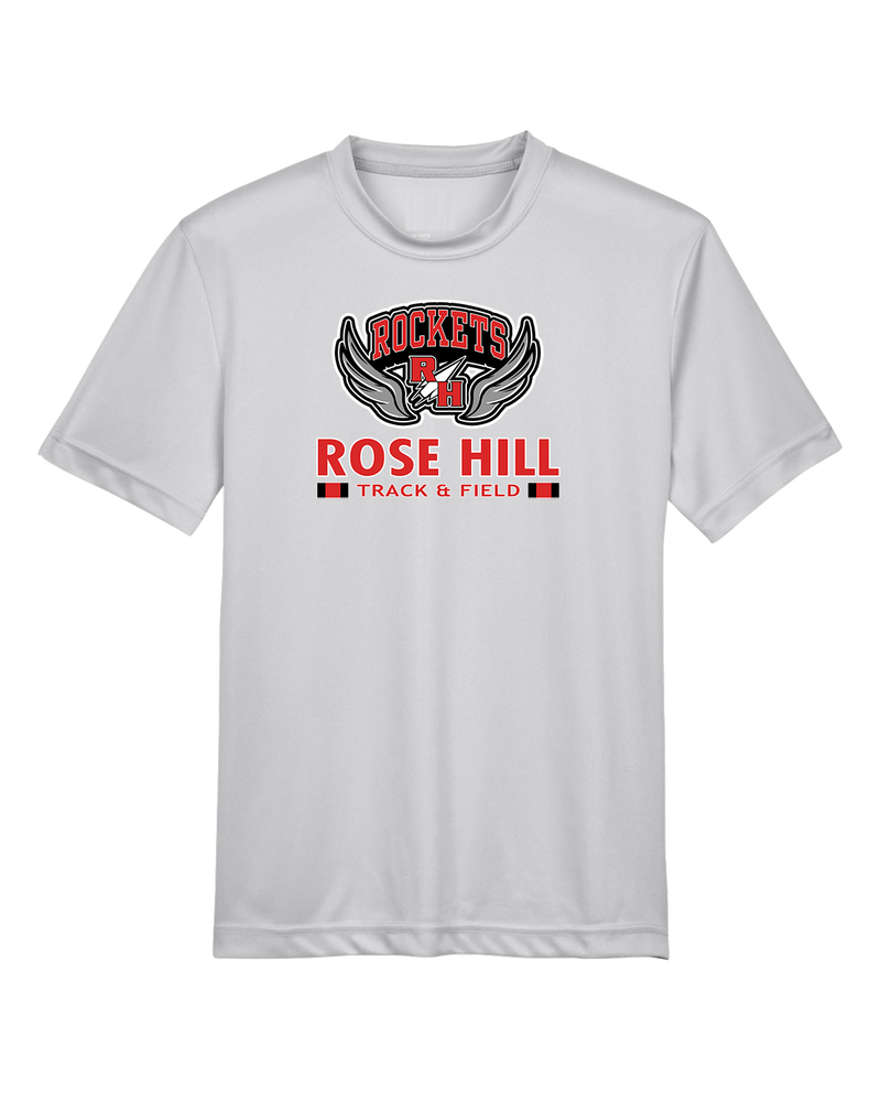 Rose Hill HS Track and Field Stacked - Youth Performance T-Shirt