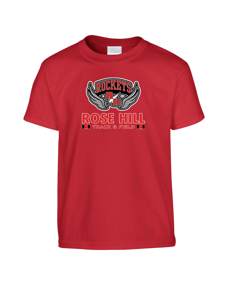 Rose Hill HS Track and Field Stacked - Youth T-Shirt