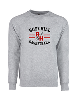 Rose Hill HS Boys Basketball Curve - Crewneck Sweatshirt